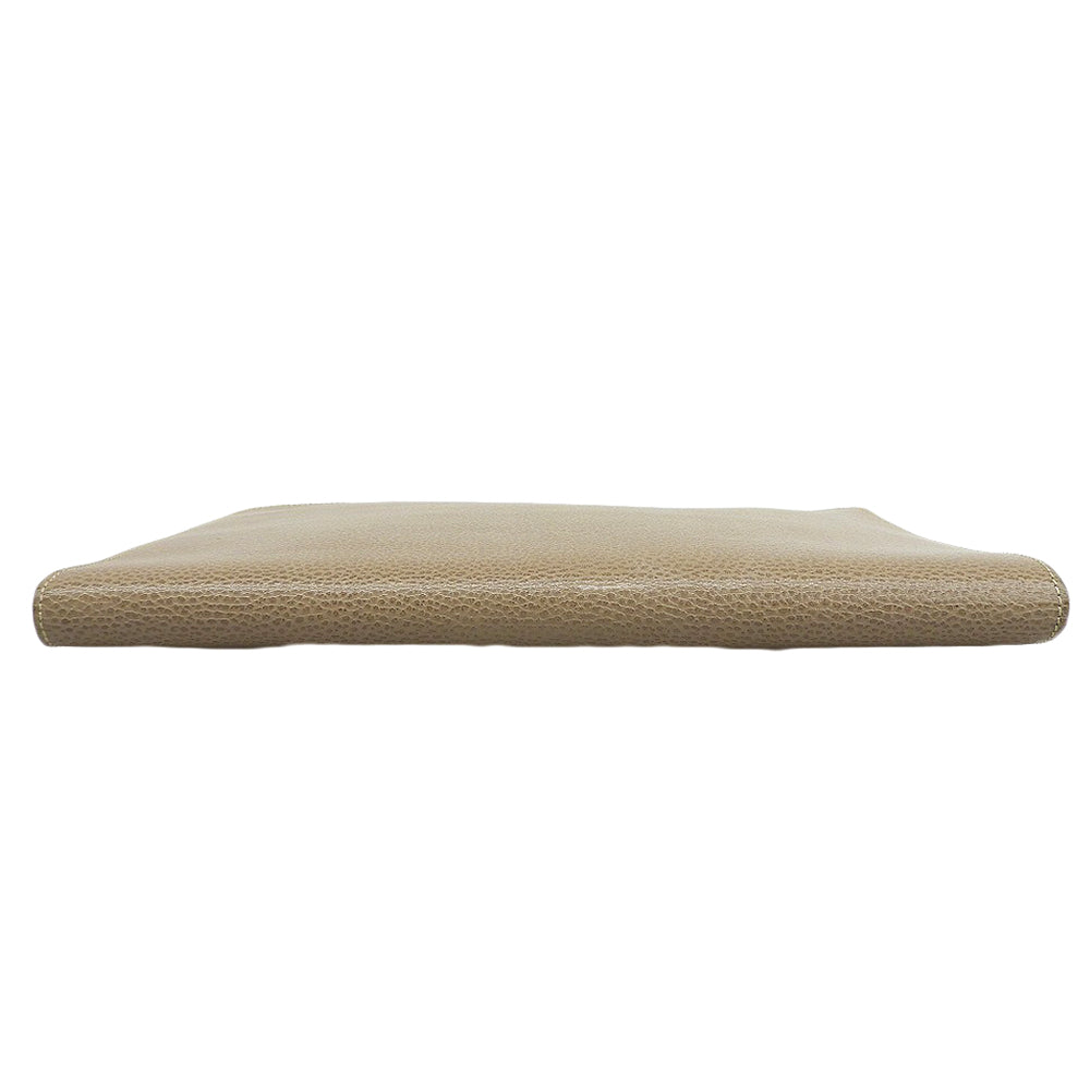 E.MARINELLA Marinella L-shaped zipper clutch bag, second bag, men's leather, brown