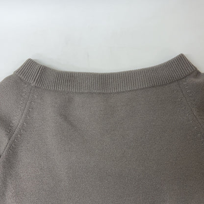 2e MUSEE D'UJI De Deuxieme Musee d'Uji Brown 100% Wool Mid-Gauge V-Neck Knit Top