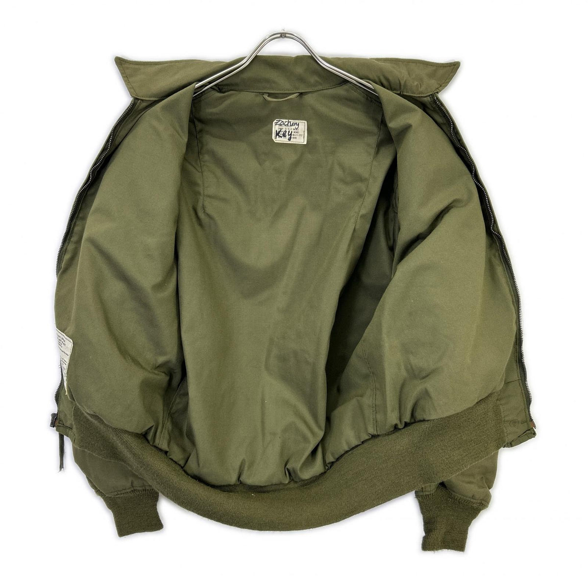 MILITARY ミリタリー Khaki 80s CVC Tanker Jacket with Mickey Patch Jacket
