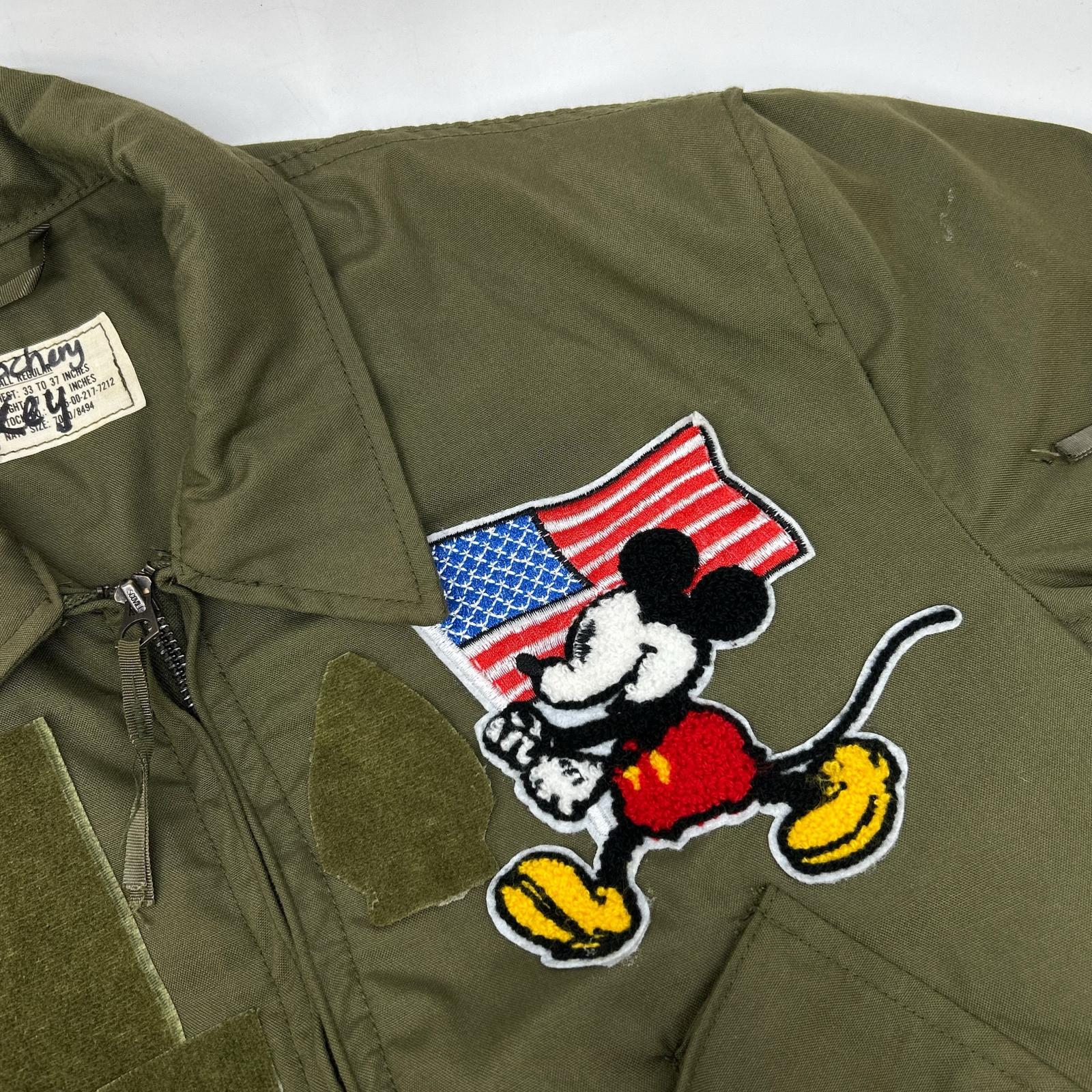 MILITARY ミリタリー カーキ 80年製 ミッキーパッチ付 CVC タンカースジャケット ジャケット
