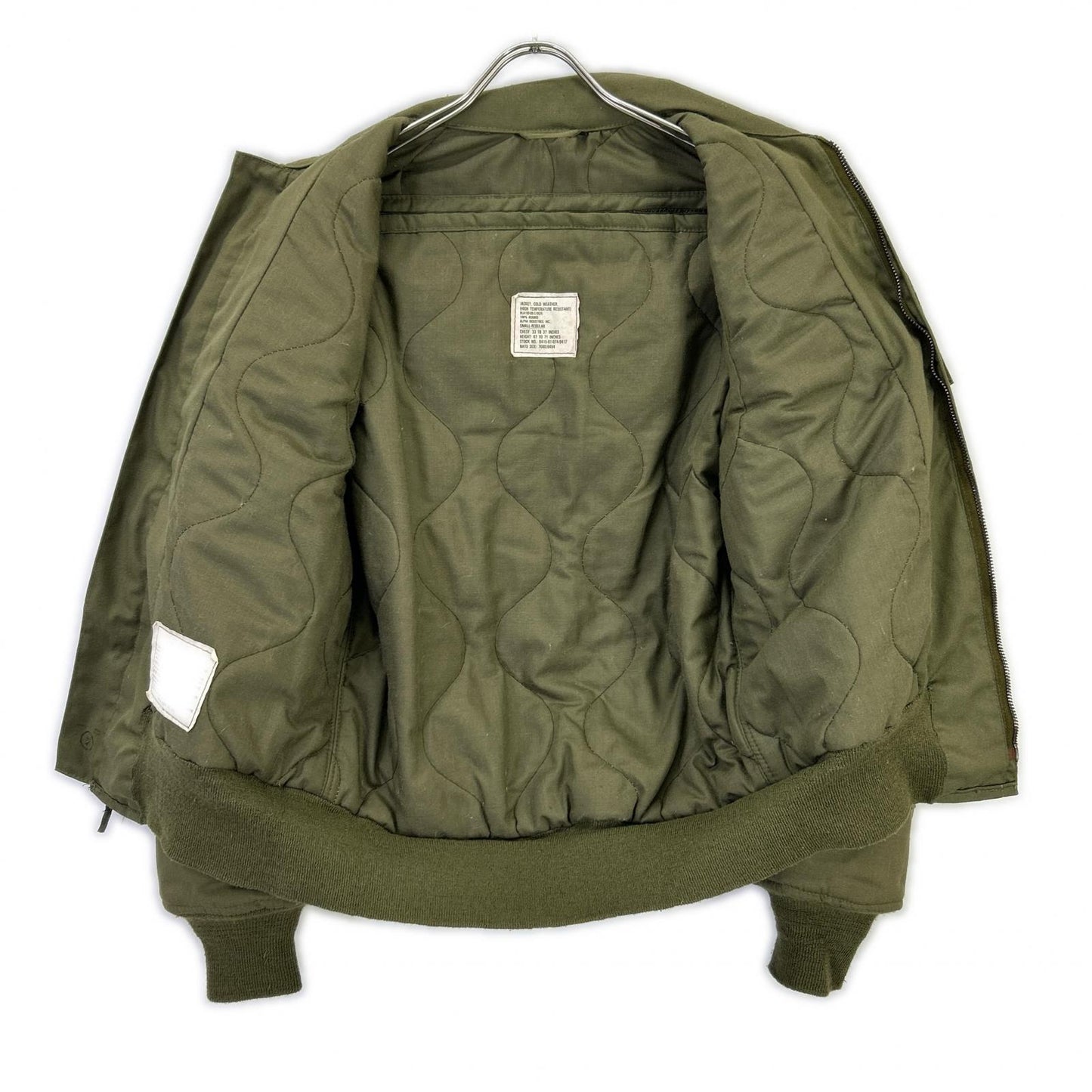MILITARY ミリタリー カーキ 86年製 フラッグパッチ付き CVC タンカースジャケット ジャケット