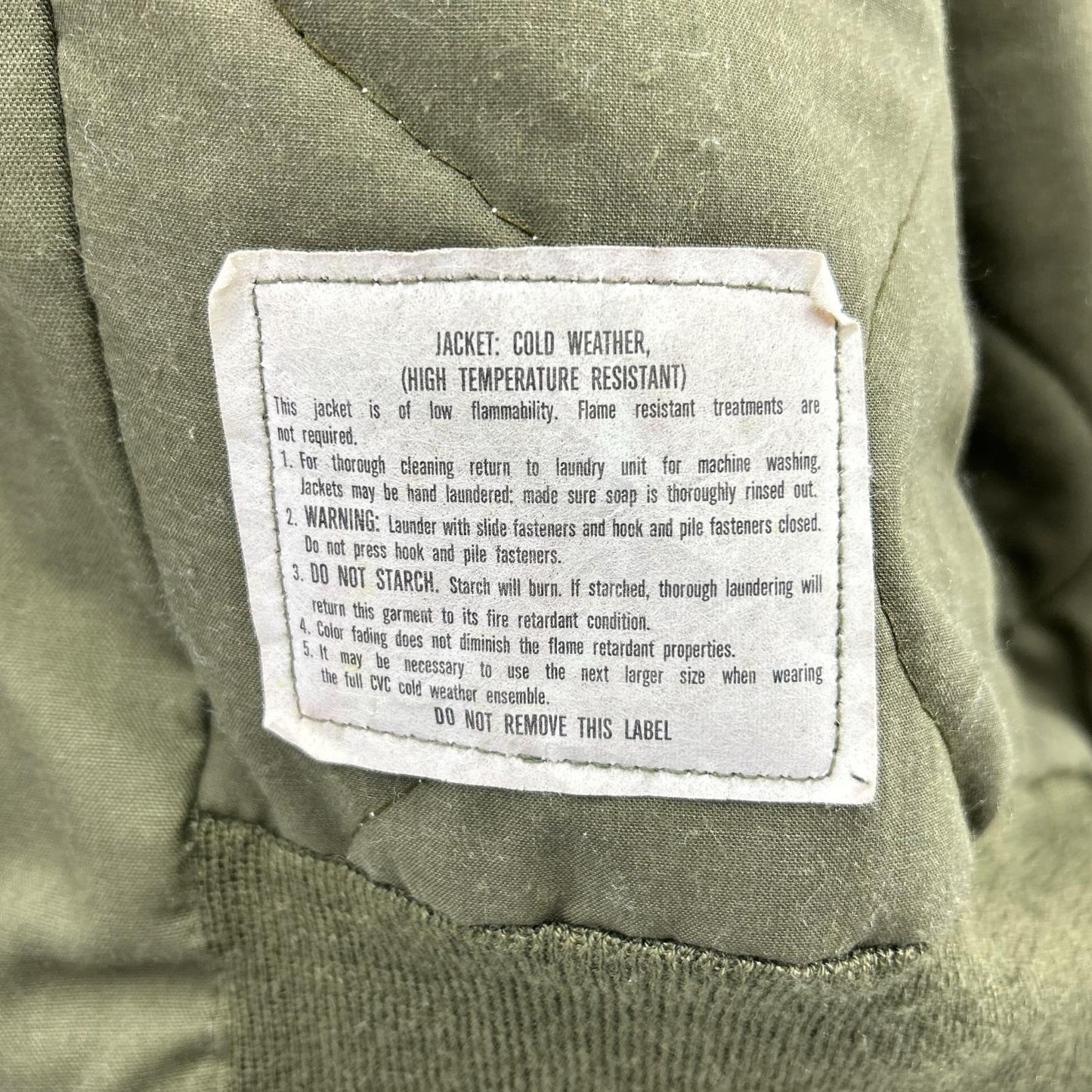 MILITARY ミリタリー カーキ 86年製 フラッグパッチ付き CVC タンカースジャケット ジャケット