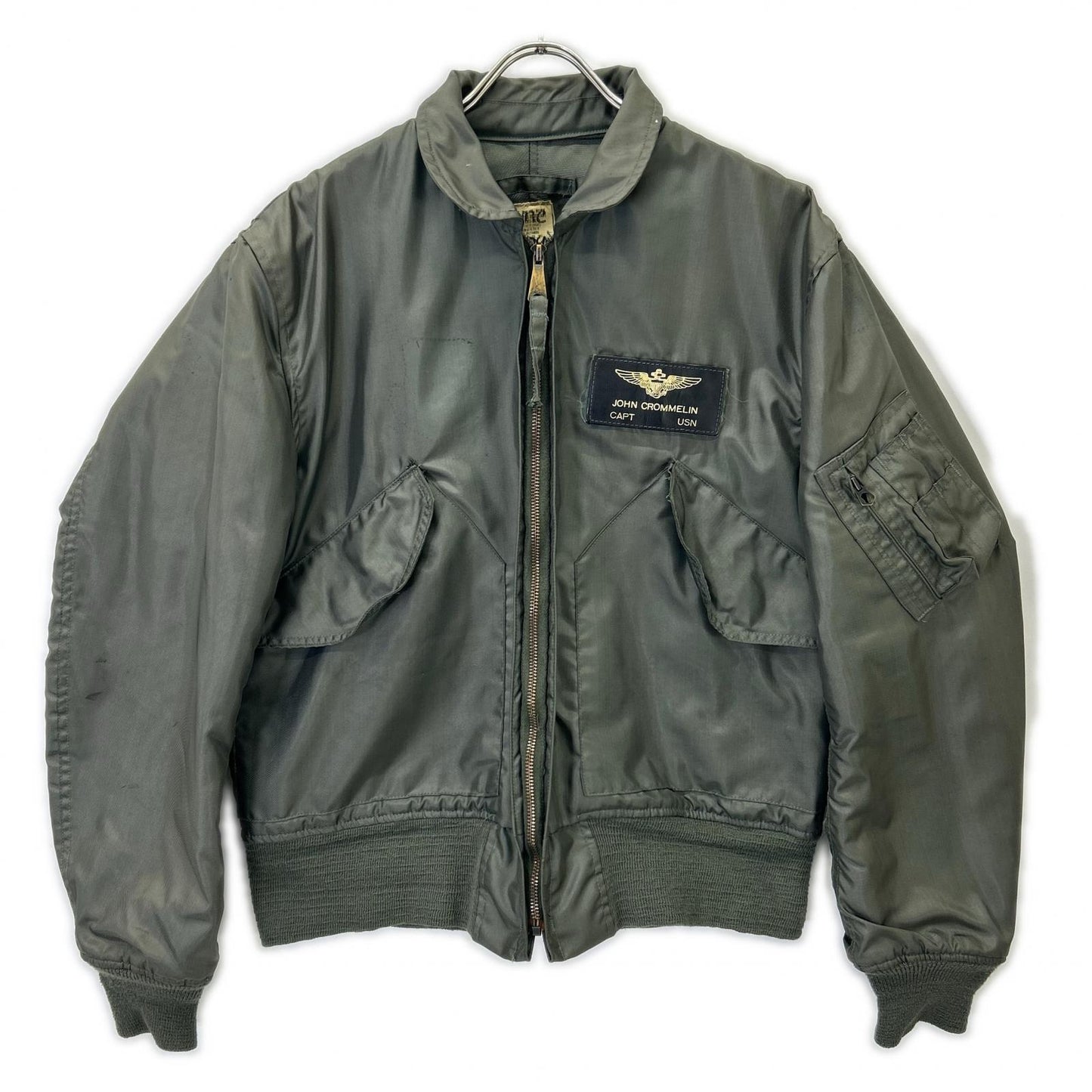 MILITARY ミリタリー カーキ 80年製 初期型 パッチ付き CWU-36Pフライトジャケット ジャケット