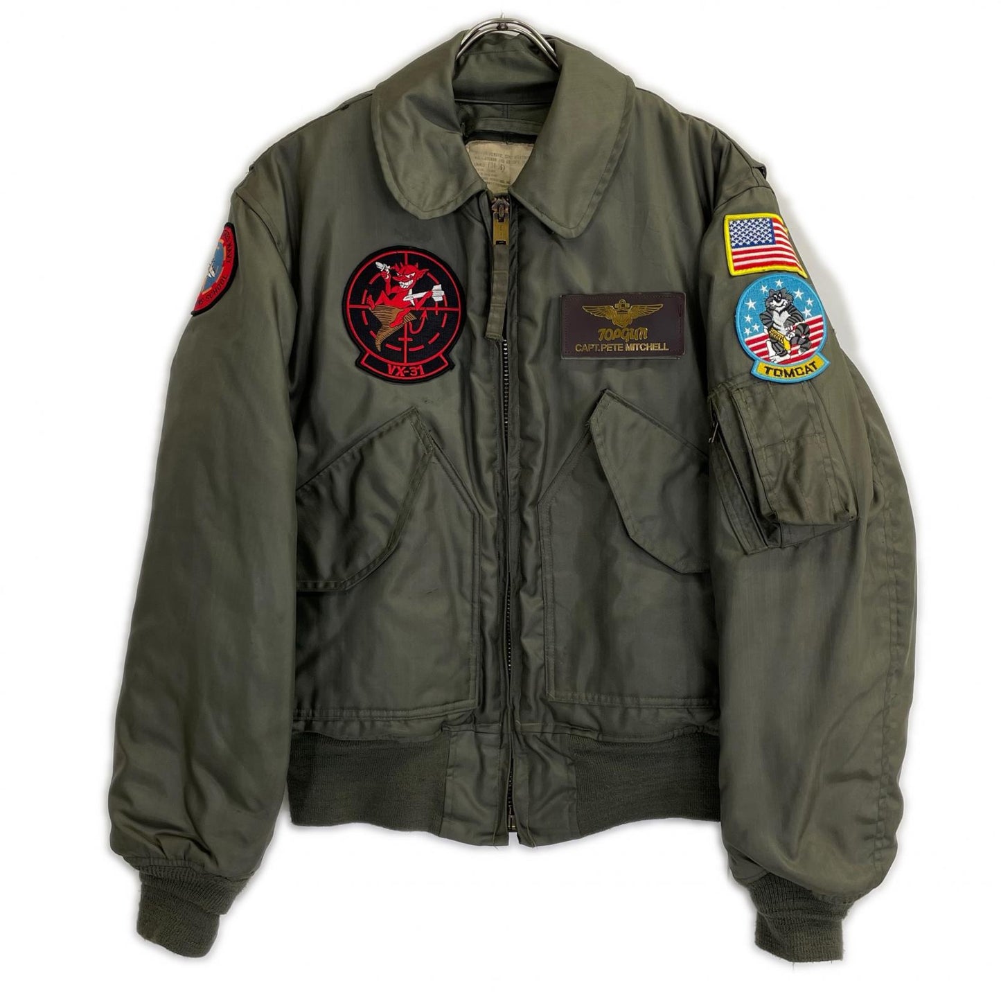 MILITARY ミリタリー カーキ 76年製 レスキューポケット CWU-45/Pフライトジャケット ジャケット
