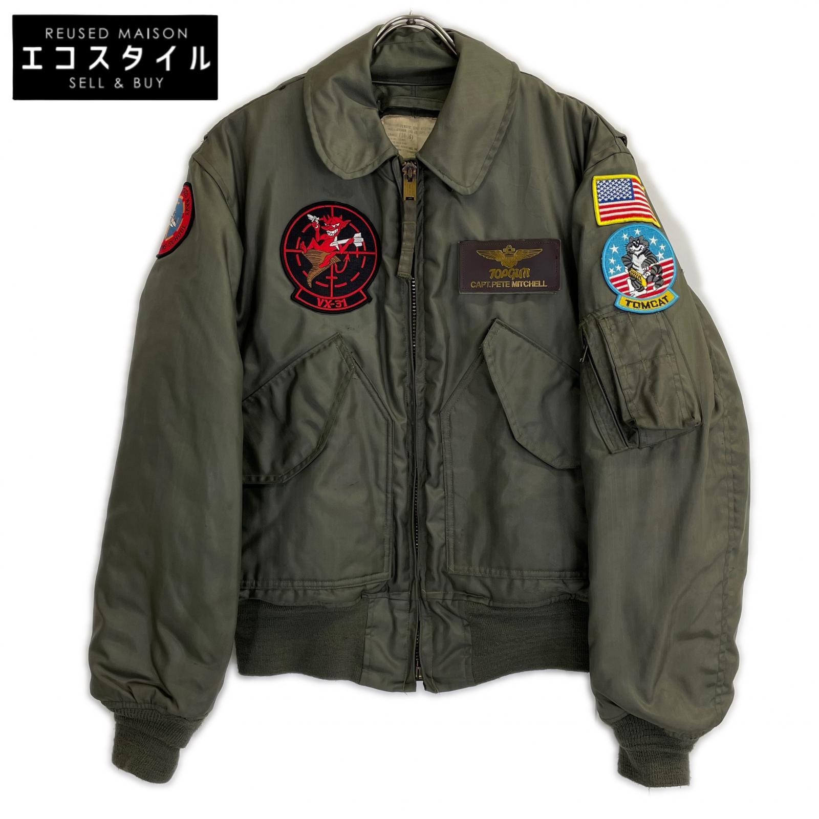 MILITARY ミリタリー カーキ 76年製 レスキューポケット CWU-45/Pフライトジャケット ジャケット