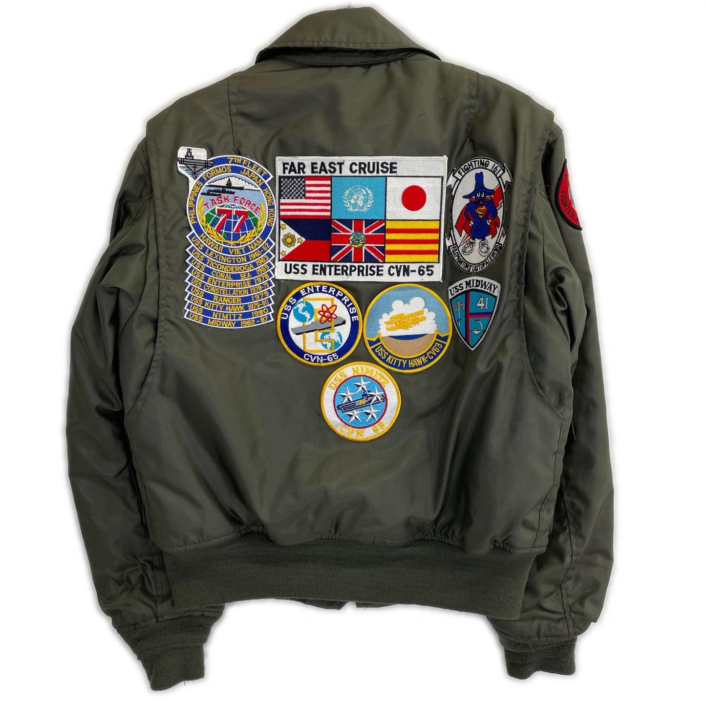MILITARY ミリタリー カーキ 76年製 レスキューポケット CWU-45/Pフライトジャケット ジャケット