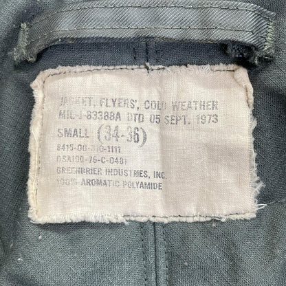 MILITARY ミリタリー カーキ 76年製 レスキューポケット CWU-45/Pフライトジャケット ジャケット