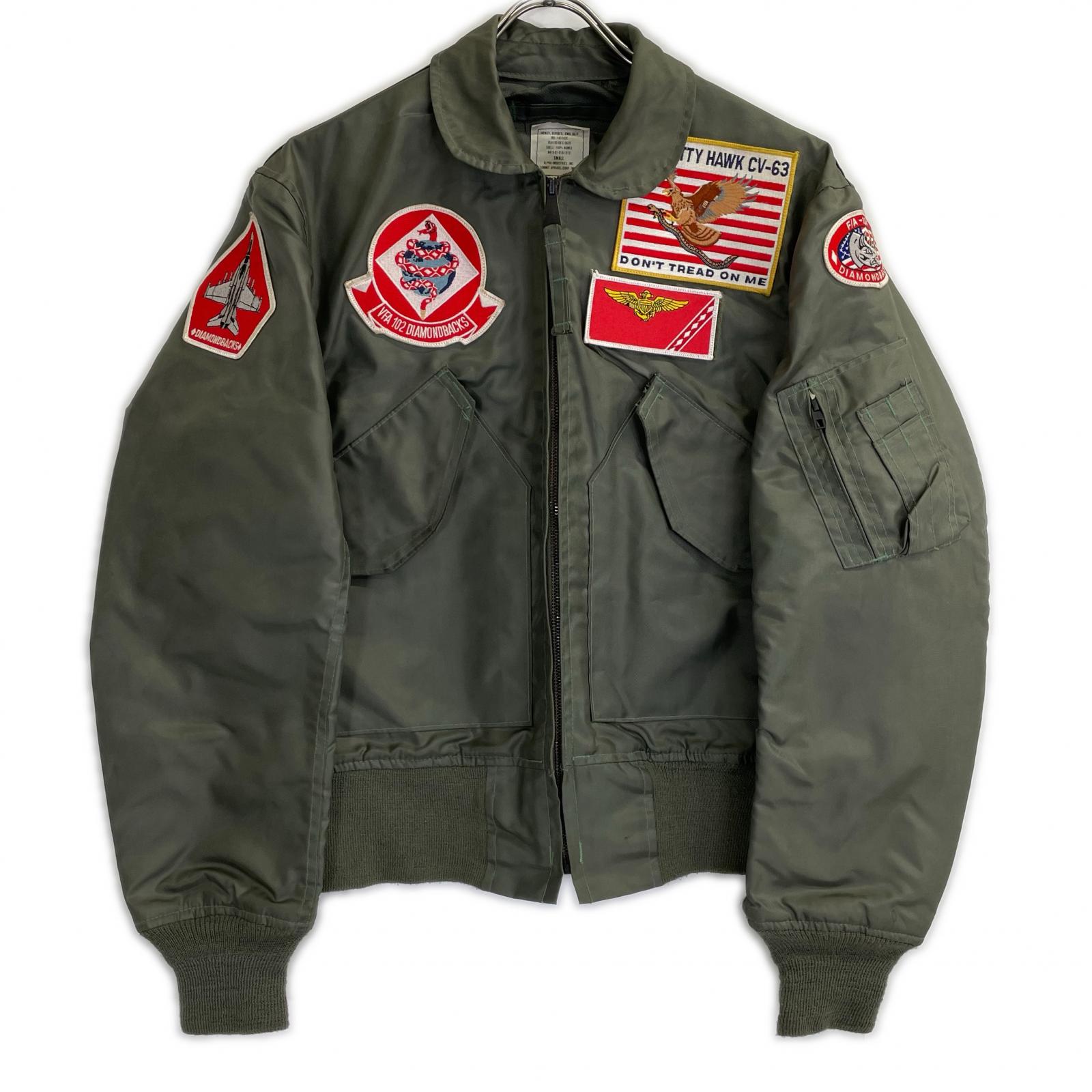 MILITARY ミリタリー カーキ 88年製 パッチ付き CWU36-P フライトジャケット ジャケット