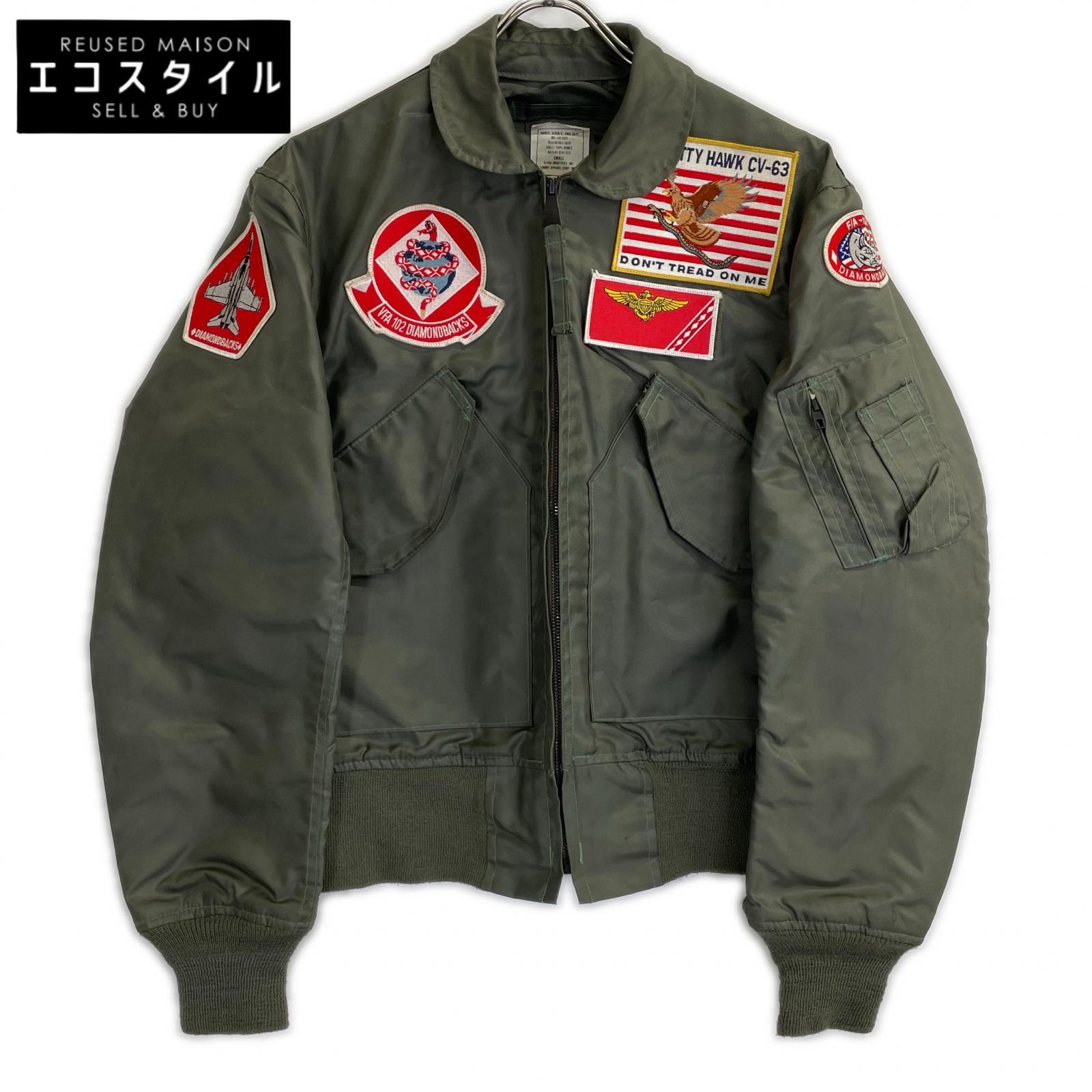 MILITARY ミリタリー カーキ 88年製 パッチ付き CWU36-P フライトジャケット ジャケット