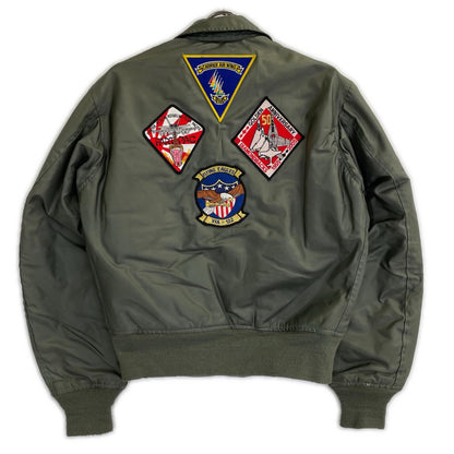 MILITARY ミリタリー カーキ 88年製 パッチ付き CWU36-P フライトジャケット ジャケット