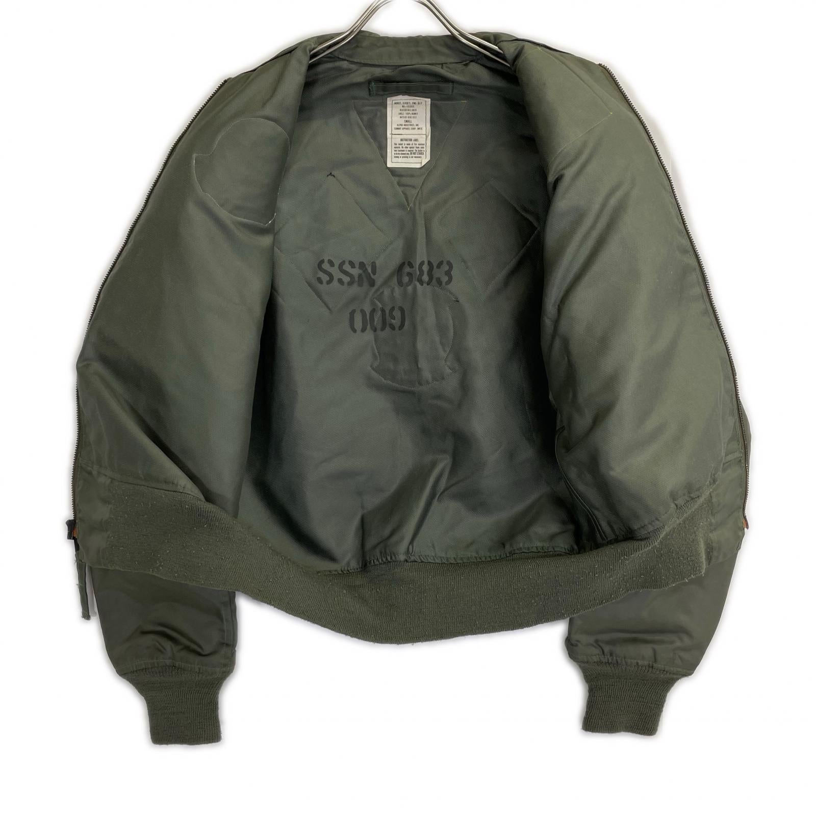MILITARY ミリタリー カーキ 88年製 パッチ付き CWU36-P フライトジャケット ジャケット