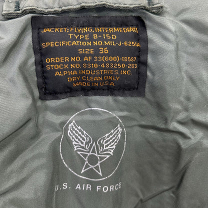 ALPHA INDUSTRIES 阿尔法工业 卡其色 B-15D 50年代复刻 飞行夹克 夹克