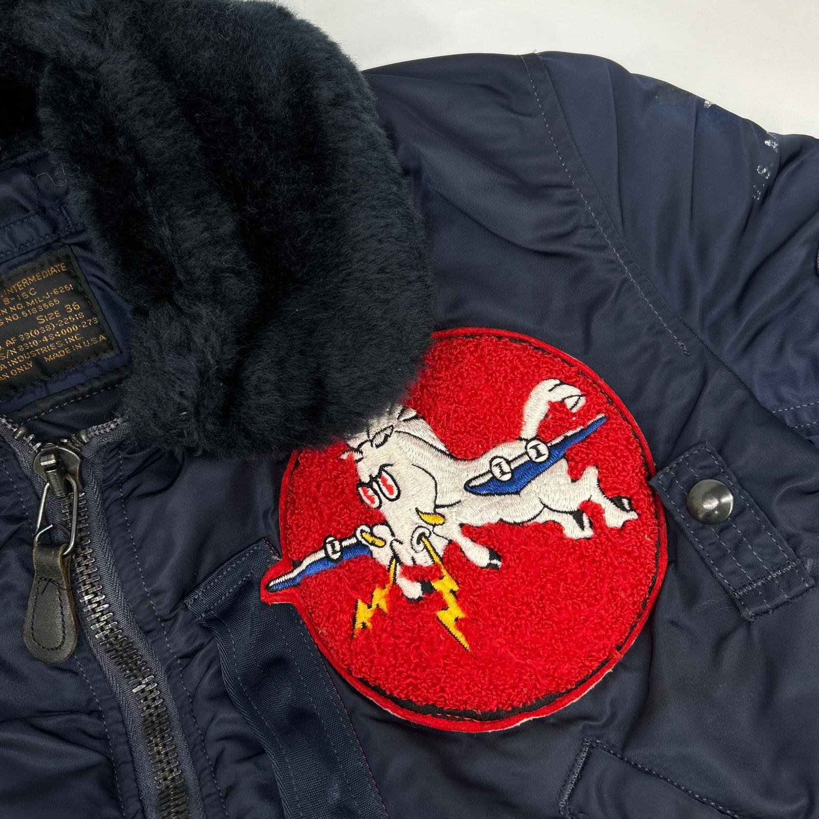 ALPHA INDUSTRIES アルファインダストリーズ ネイビー B-15D 50s復刻 フライトジャケット ジャケット