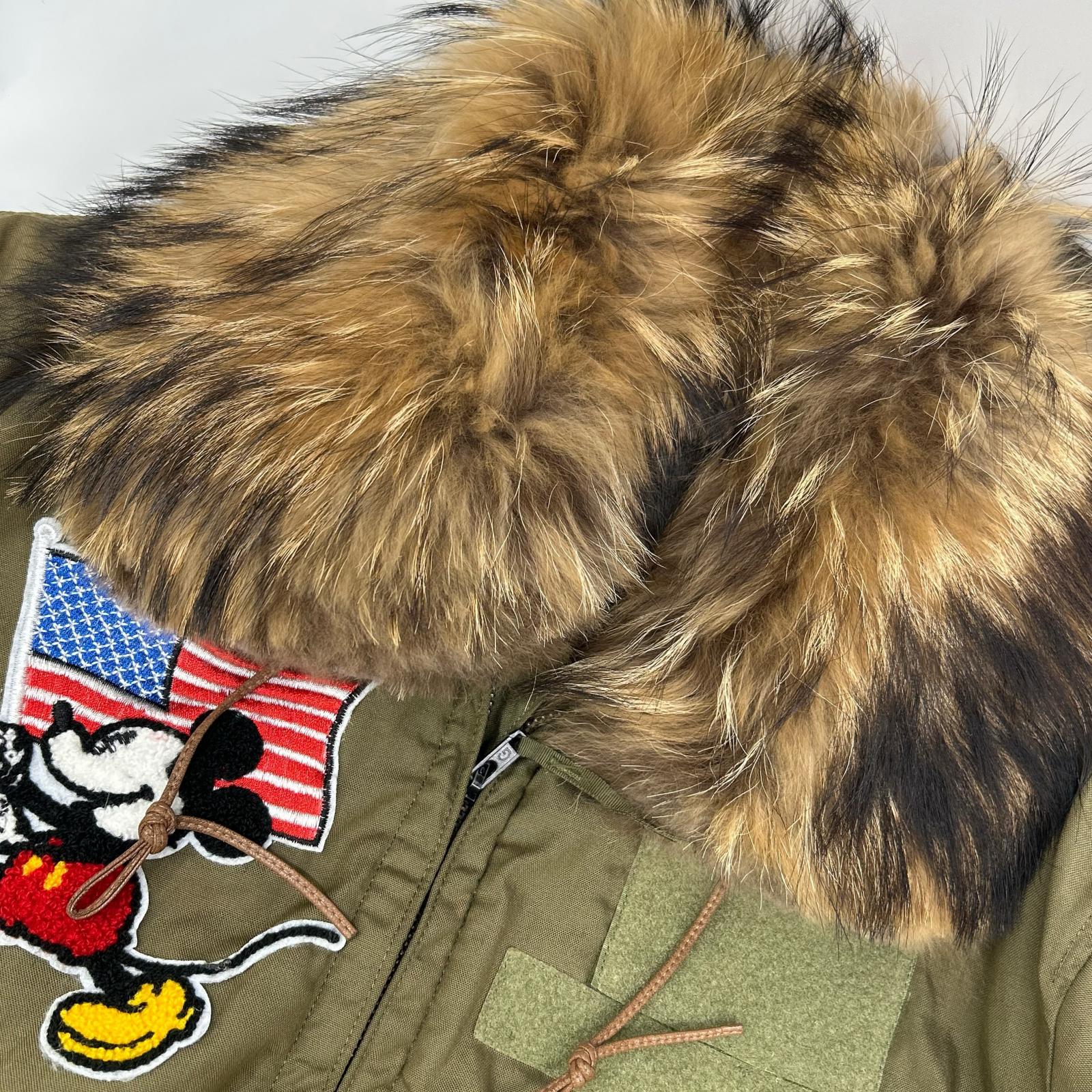 MILITARY Military Khaki Fur-Customized CVC Helicrew Flight Jacket Jacket