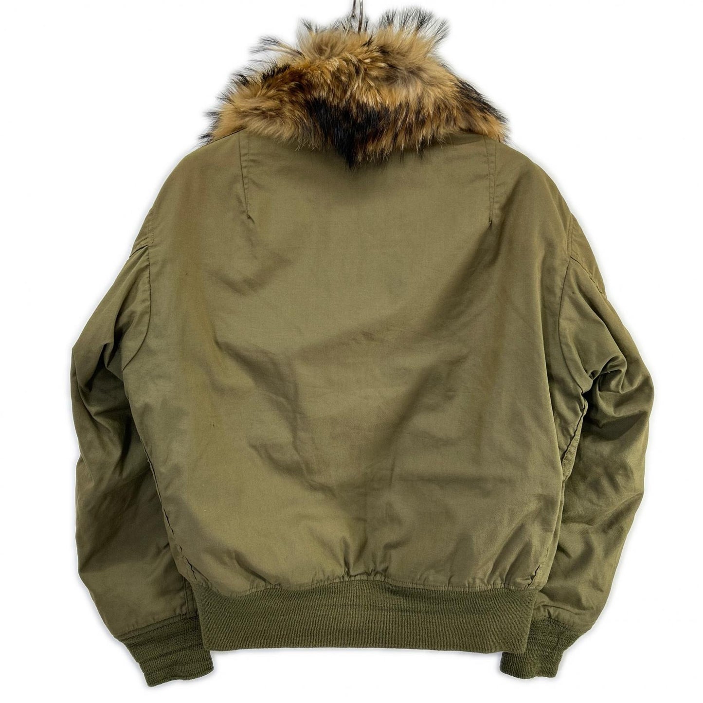 MILITARY Military Khaki Fur-Customized CVC Helicrew Flight Jacket Jacket