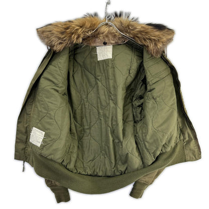 MILITARY Military Khaki Fur-Customized CVC Helicrew Flight Jacket Jacket