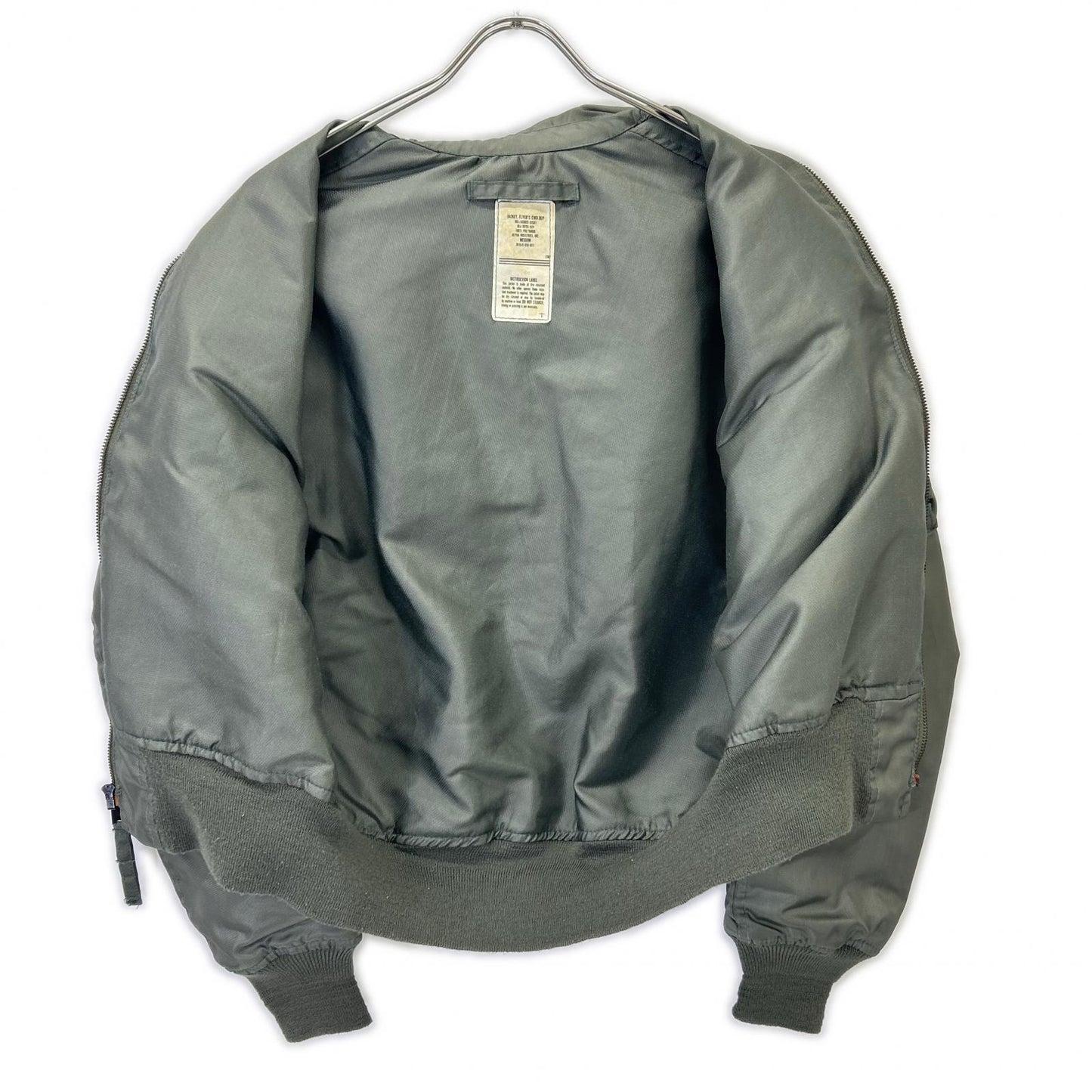 MILITARY ミリタリー カーキ CWU36-P パッチ付き フライトジャケット ジャケット