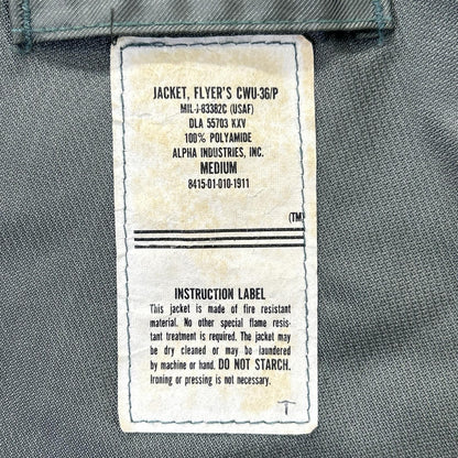 MILITARY ミリタリー カーキ CWU36-P パッチ付き フライトジャケット ジャケット