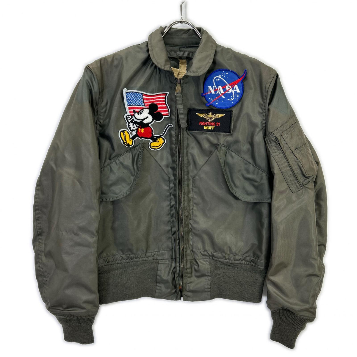 MILITARY Military Khaki 1979 CWU36-P NASA patch early flight jacket Jacket