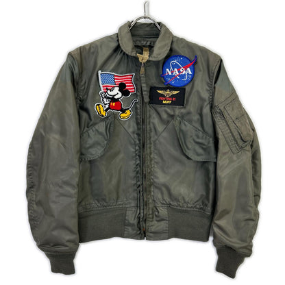MILITARY Military Khaki 1979 CWU36-P NASA patch early flight jacket Jacket