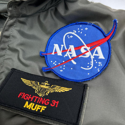 MILITARY Military Khaki 1979 CWU36-P NASA patch early flight jacket Jacket