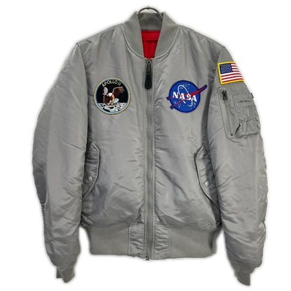 ALPHA INDUSTRIES 阿尔法工业 银色 阿波罗 MA-1 飞行夹克