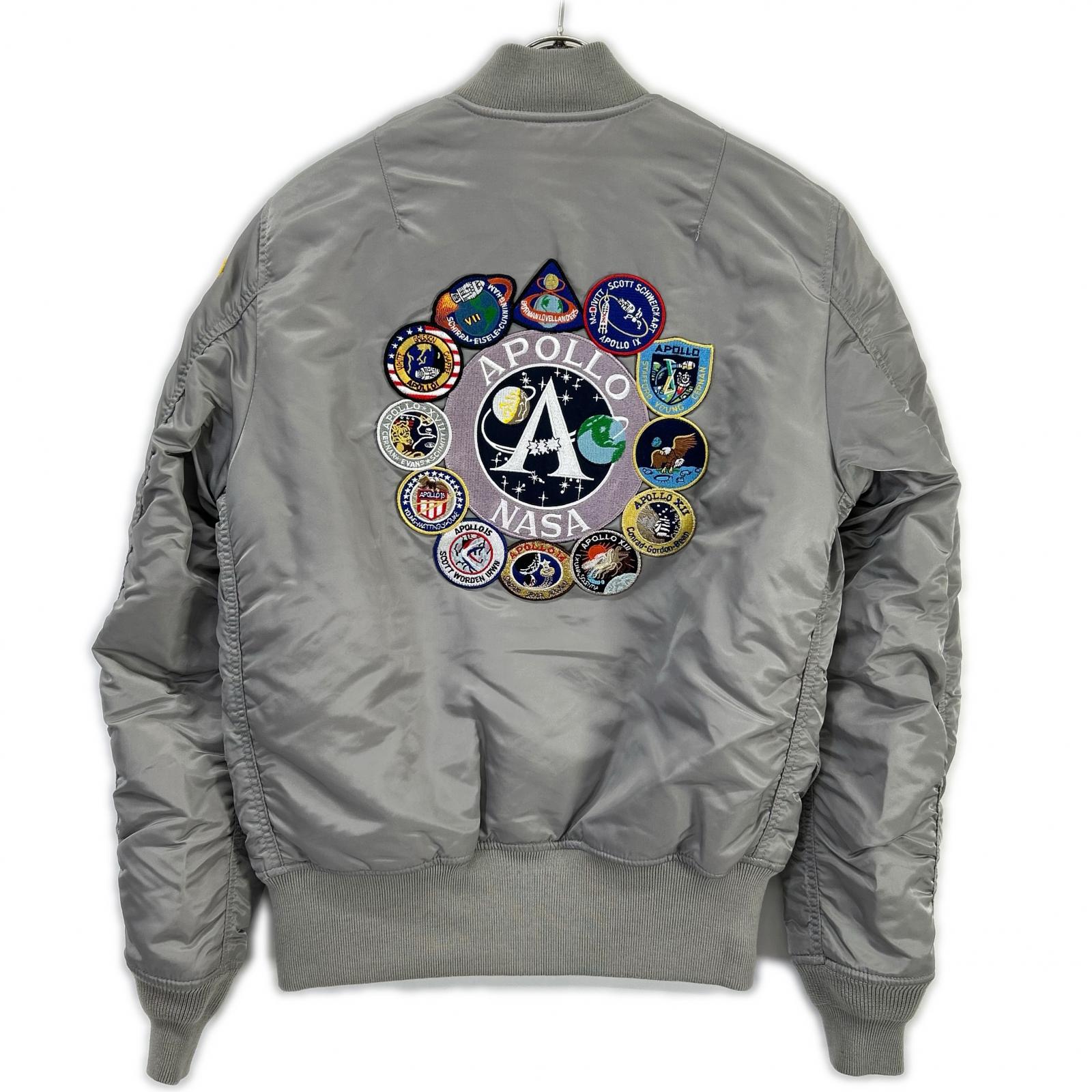 ALPHA INDUSTRIES 阿尔法工业 银色 阿波罗 MA-1 飞行夹克