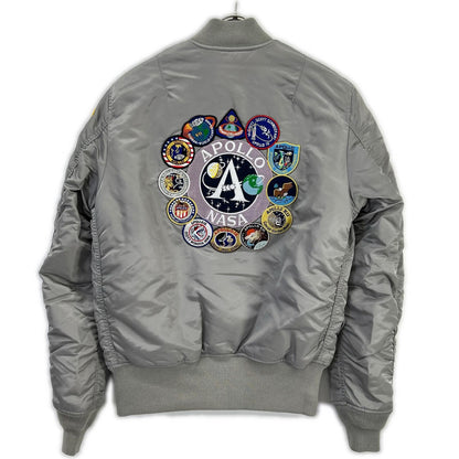 ALPHA INDUSTRIES 阿尔法工业 银色 阿波罗 MA-1 飞行夹克