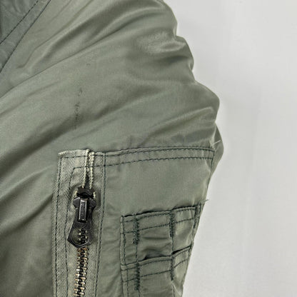 ALPHA INDUSTRIES アルファインダストリーズ カーキ MA-1 1968年復刻 パッチ付き フライトジャケット ジャケット