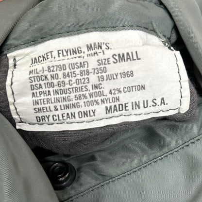 ALPHA INDUSTRIES アルファインダストリーズ カーキ MA-1 1968年復刻 パッチ付き フライトジャケット ジャケット
