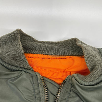 ALPHA INDUSTRIES アルファインダストリーズ カーキ MA-1 1968年復刻 パッチ付き フライトジャケット ジャケット