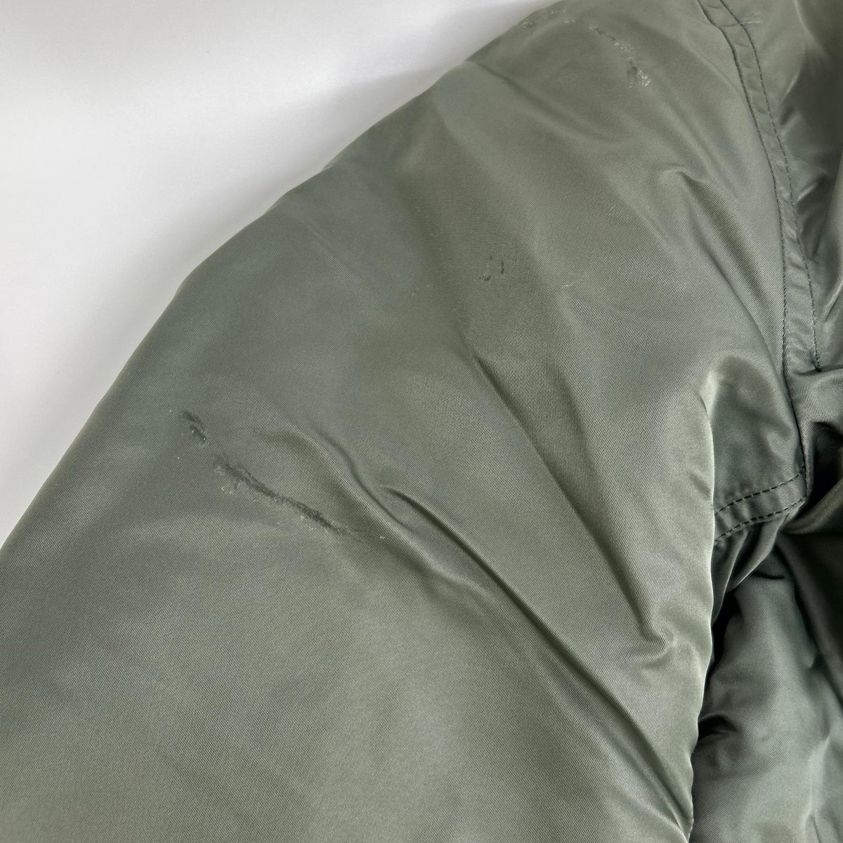 ALPHA INDUSTRIES Alpha Industries Khaki MA-1 1968 Reproduction with Patches Flight Jacket