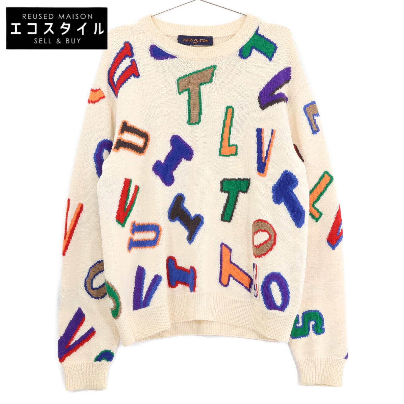 LOUIS VUITTON ルイヴィトン ｘNBA【国内正規】RM212M ZLL HLN10W コラボレター クルーネック ニットセーター トップス