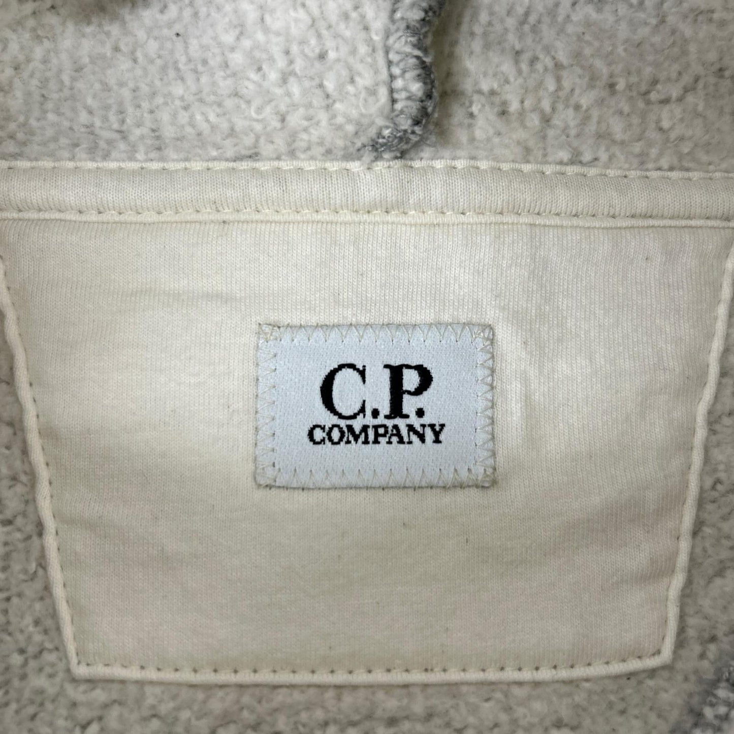 C.P.COMPANY C.P.公司 24AW 灰色 徽标 抓绒连帽卫衣 上衣