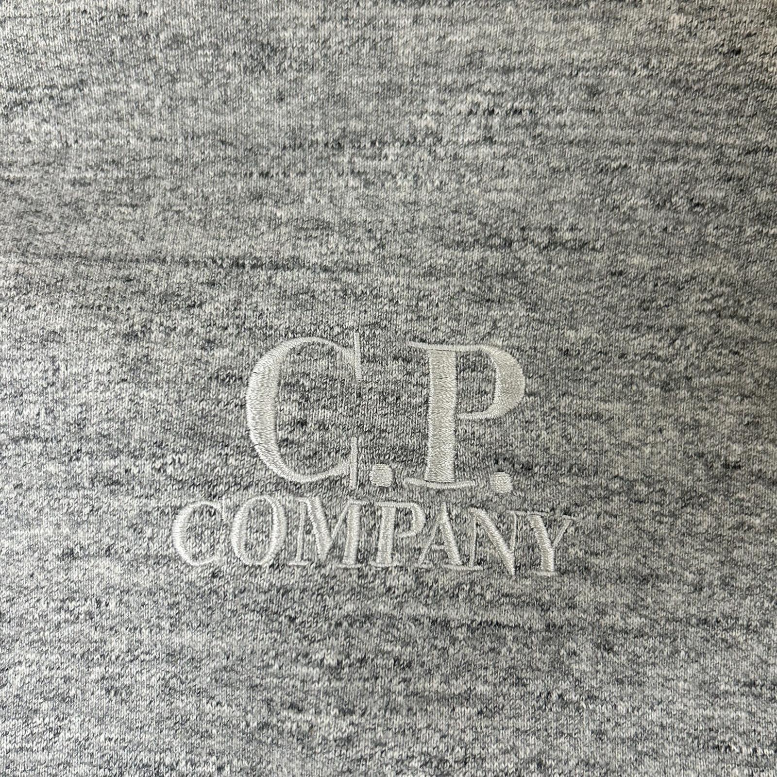 C.P.COMPANY C.P.公司 24AW 灰色 徽标 抓绒连帽卫衣 上衣