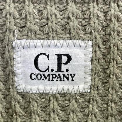 C.P.COMPANY C.P. Company 25AW Khaki Cotton Chenille Crewneck Lens Sweater Tops