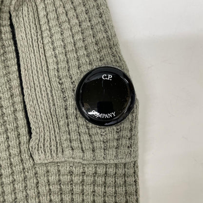 C.P.COMPANY C.P. Company 25AW Khaki Cotton Chenille Crewneck Lens Sweater Tops