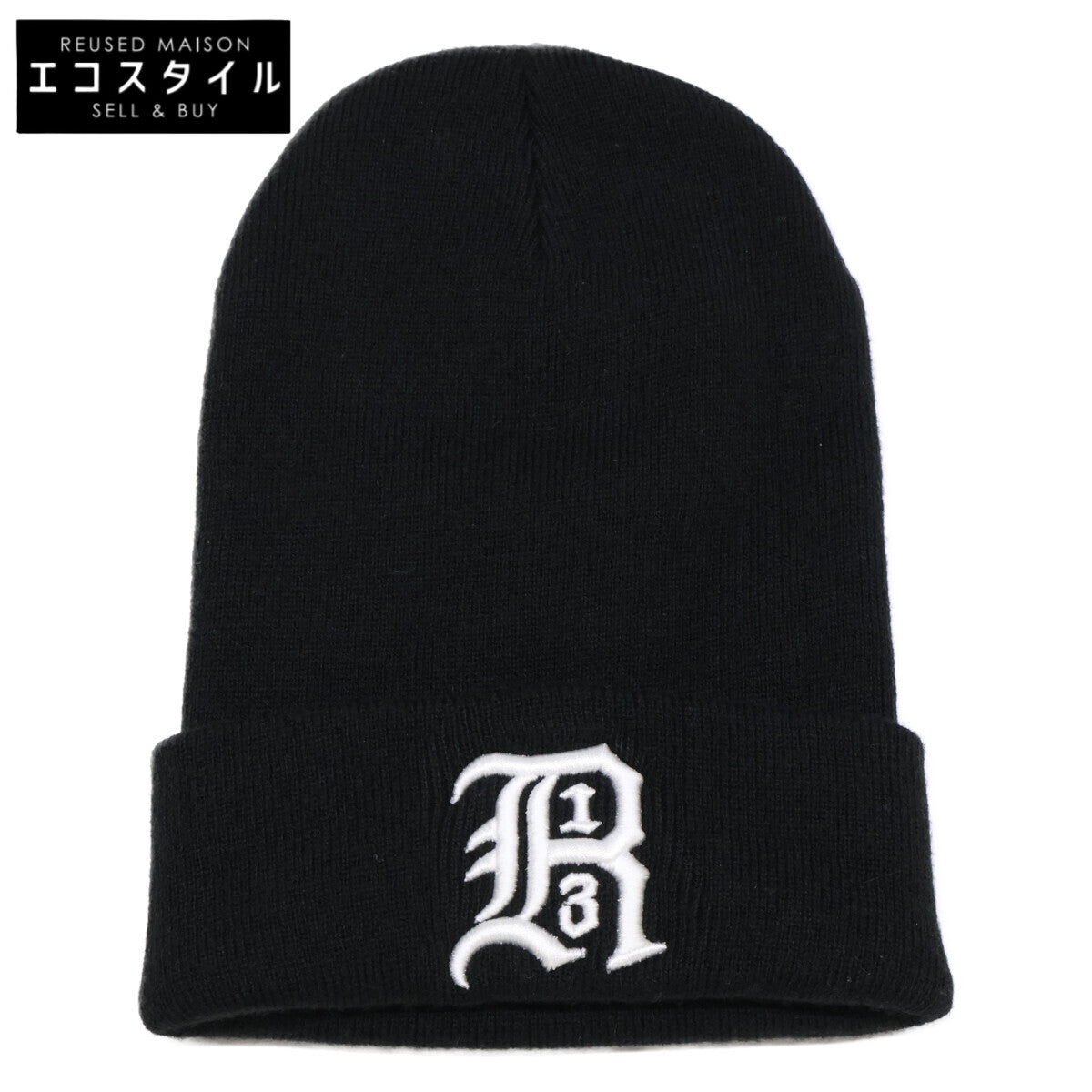 R13 R13A5002-01 R13 SKULLY HAT 标志刺绣冷帽 针织帽 帽子 O/S 男士