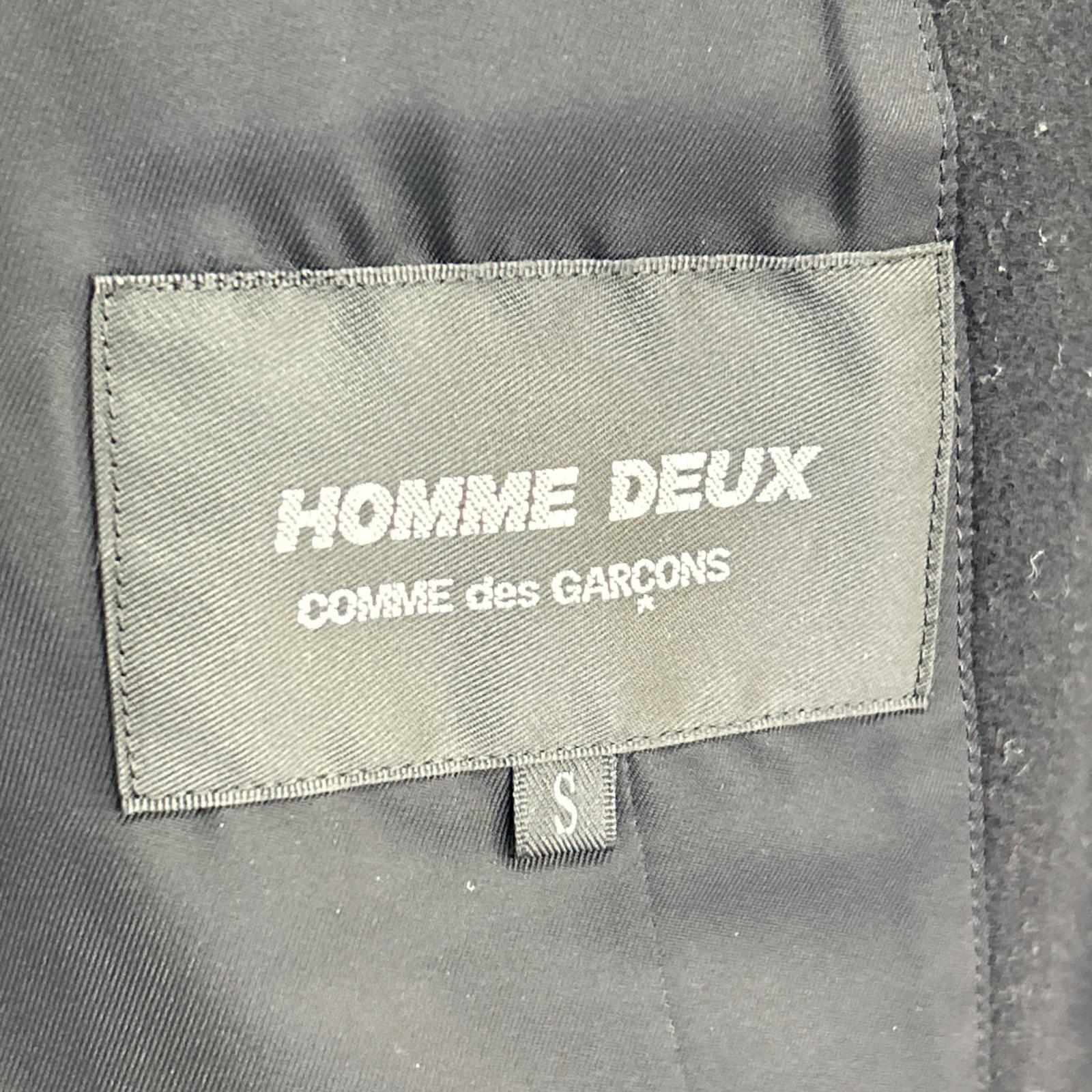COMMEdesGARCONS HOMME DEUX コムデギャルソンオムドゥ DT-C002 17年製 ブラック ウール チェスターコート S COMMEdesGARCONS HOMME DEUX コムデギャルソンオムドゥ DT-C002 17年製