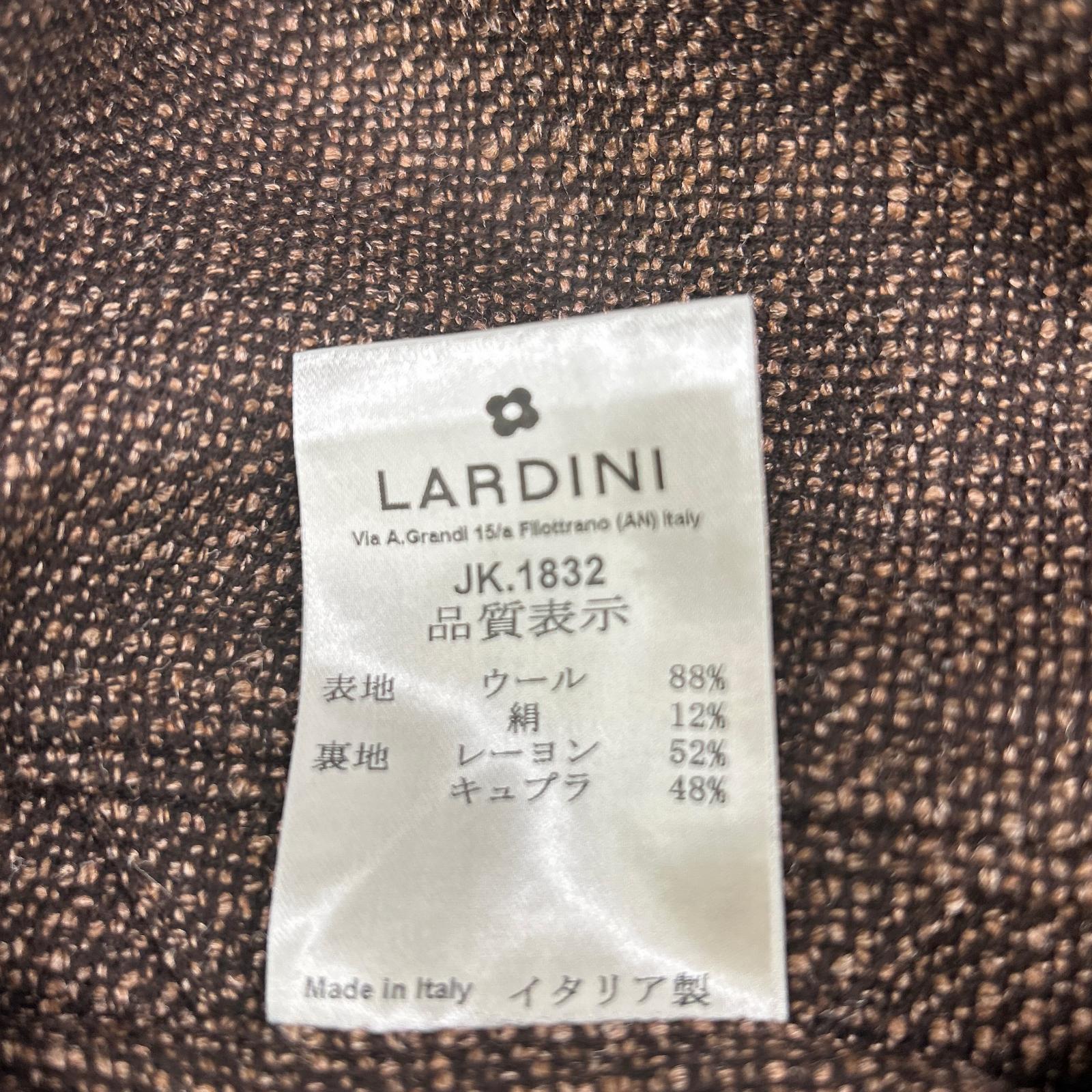 LARDINI 拉尔迪尼 JA6000AQ 棕色 羊毛×真丝 高级胸花 3扣夹克 夹克