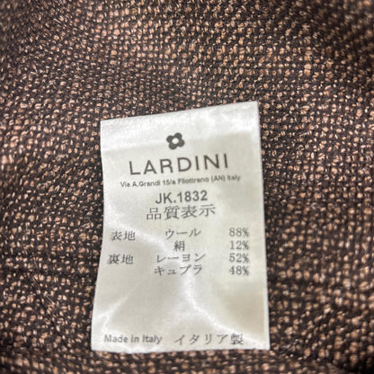 LARDINI 拉尔迪尼 JA6000AQ 棕色 羊毛×真丝 高级胸花 3扣夹克 夹克