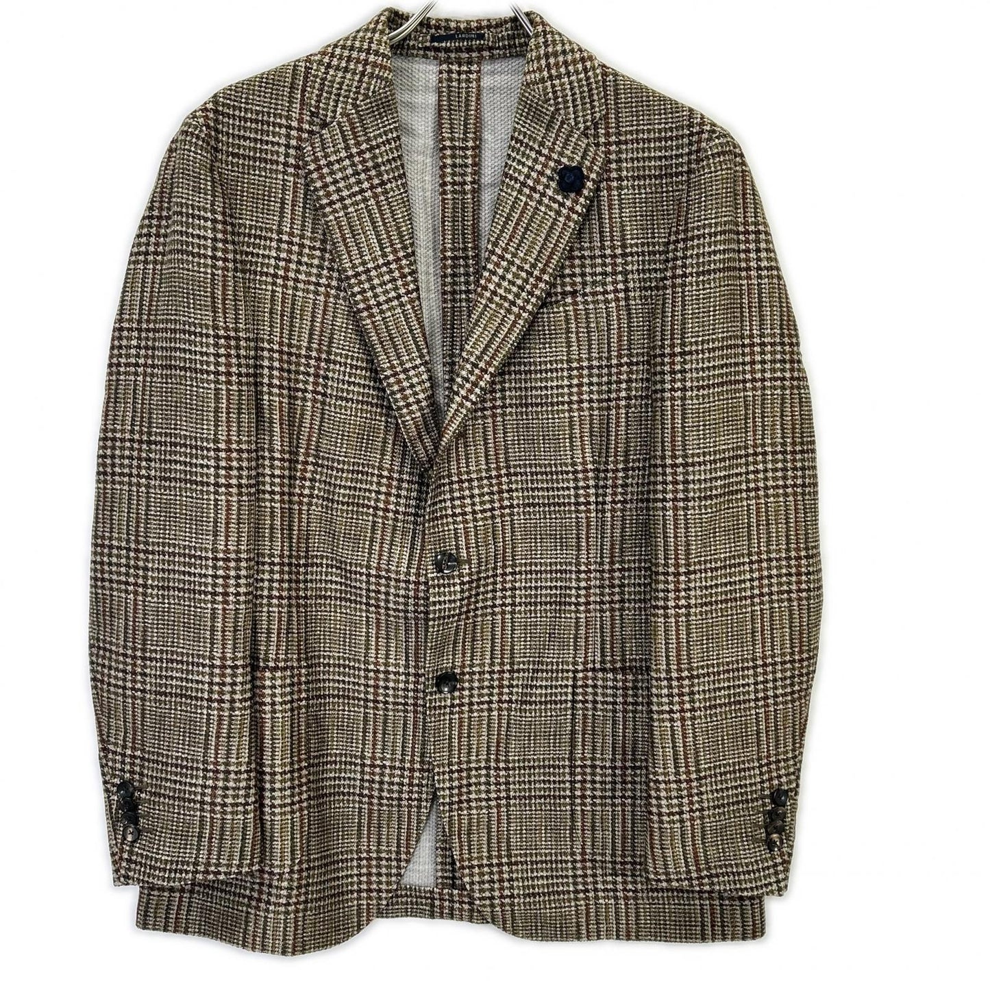 LARDINI ラルディーニ JS903AQ グリーン系 ウール×ナイロン ブートニエール 3Bジャケット ジャケット