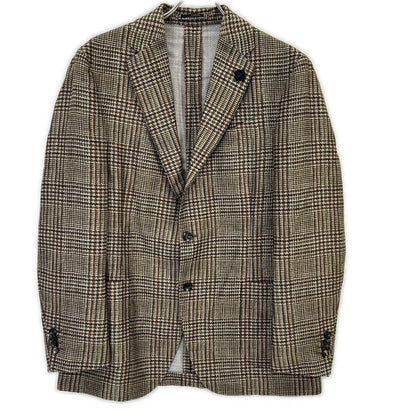 LARDINI ラルディーニ JS903AQ グリーン系 ウール×ナイロン ブートニエール 3Bジャケット ジャケット