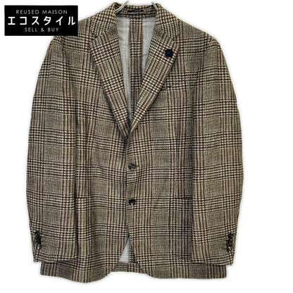 LARDINI ラルディーニ JS903AQ グリーン系 ウール×ナイロン ブートニエール 3Bジャケット ジャケット