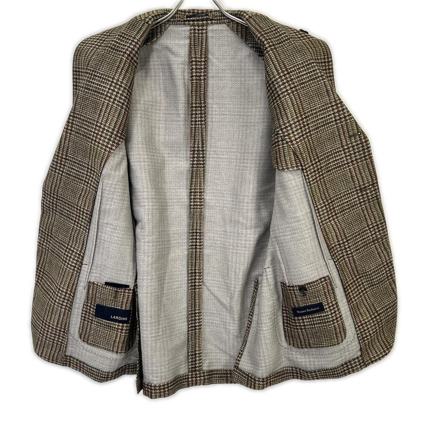 LARDINI JS903AQ Green Wool x Nylon Boutonnière 3B Jacket