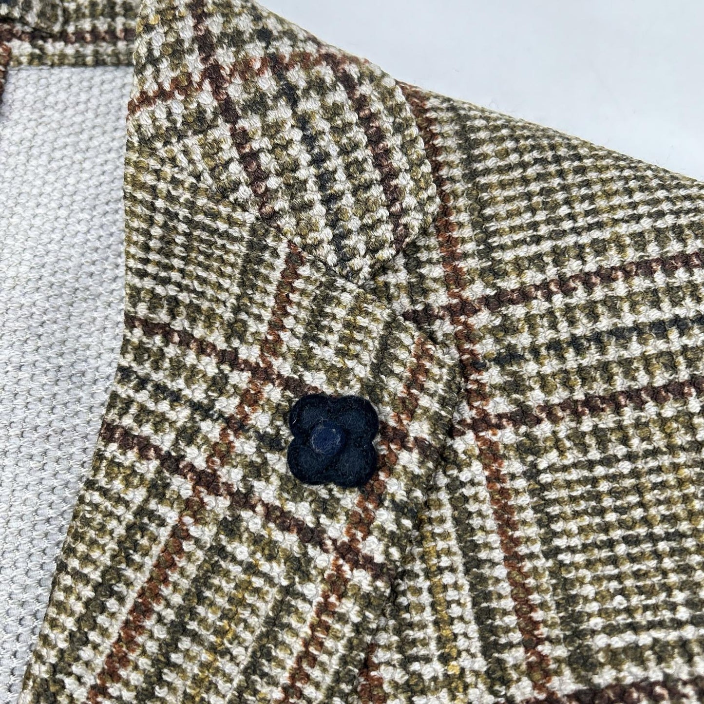 LARDINI JS903AQ Green Wool x Nylon Boutonnière 3B Jacket