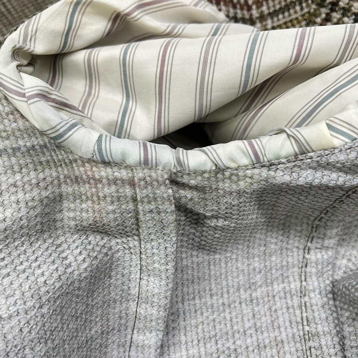 LARDINI JS903AQ Green Wool x Nylon Boutonnière 3B Jacket