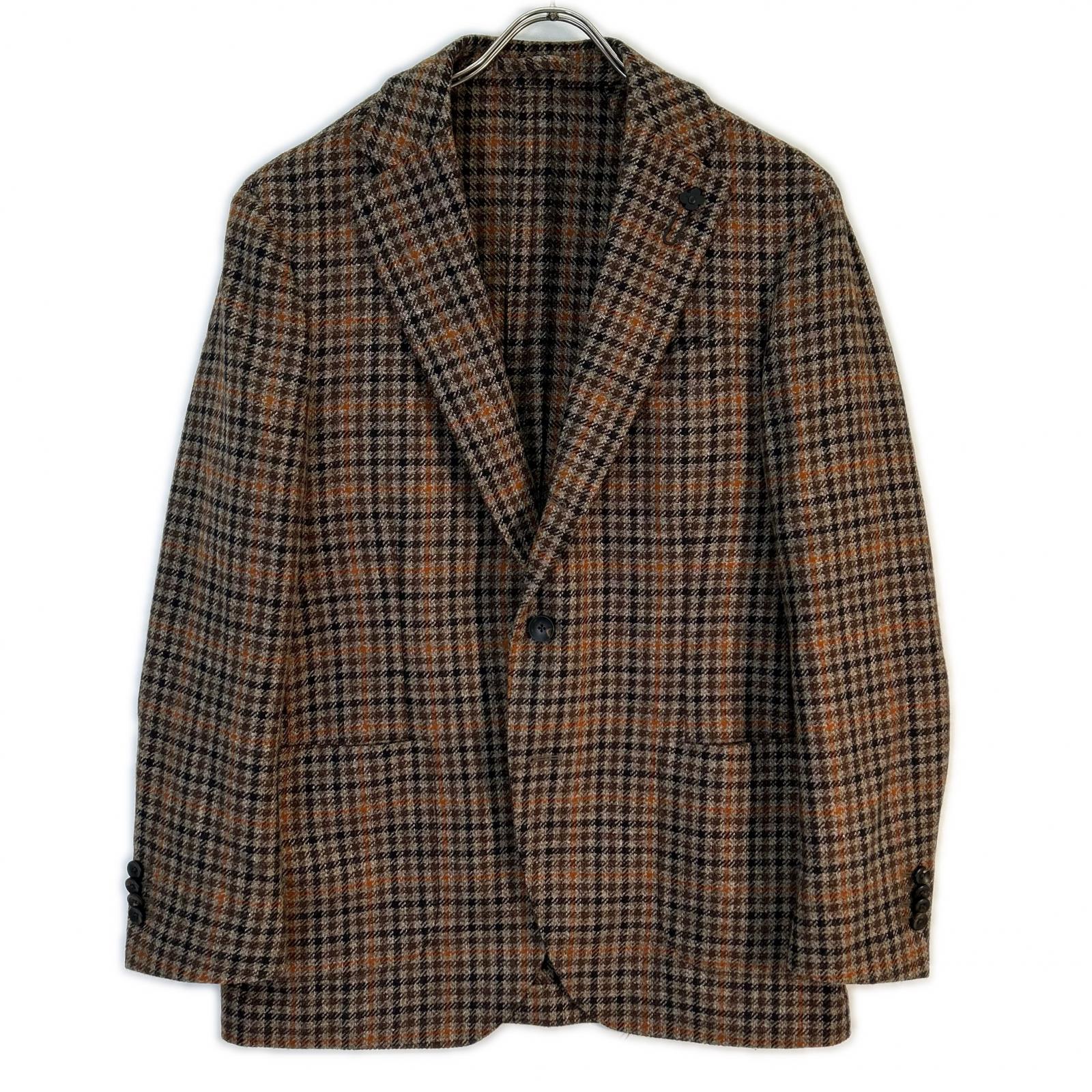 LARDINI ラルディーニ 【美品/国内正規】JA6000AQ ADVANCEアドヴァンス チェック ウールｘカシミヤ 3Bテーラード ジャケット