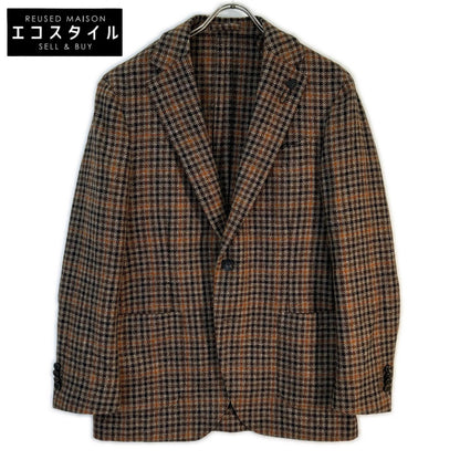 LARDINI ラルディーニ 【美品/国内正規】JA6000AQ ADVANCEアドヴァンス チェック ウールｘカシミヤ 3Bテーラード ジャケット