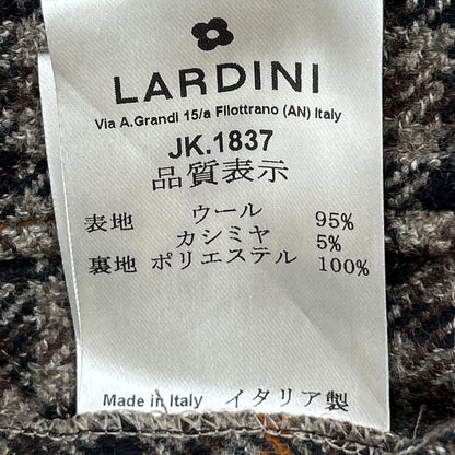 LARDINI ラルディーニ 【美品/国内正規】JA6000AQ ADVANCEアドヴァンス チェック ウールｘカシミヤ 3Bテーラード ジャケット